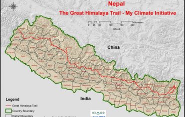 Great Himalaya Trail on Map.